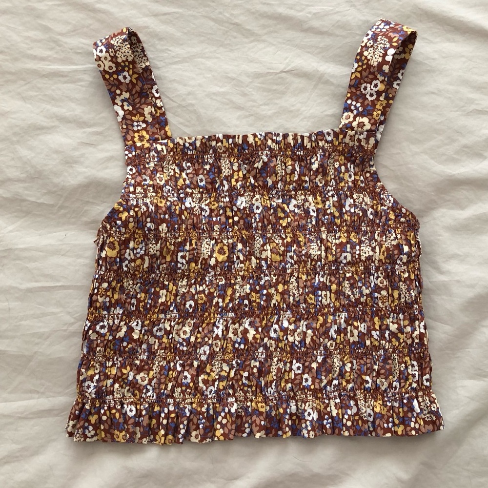 Everlane smocked cami